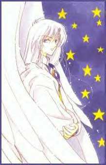 Yue, the true form of Yukito. the second guardian of the clow cards, he is the judge, and his sign is the moon.